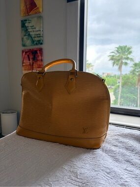 Louis Vuitton Mustard Epi Leather Alma-Style Top-Handle